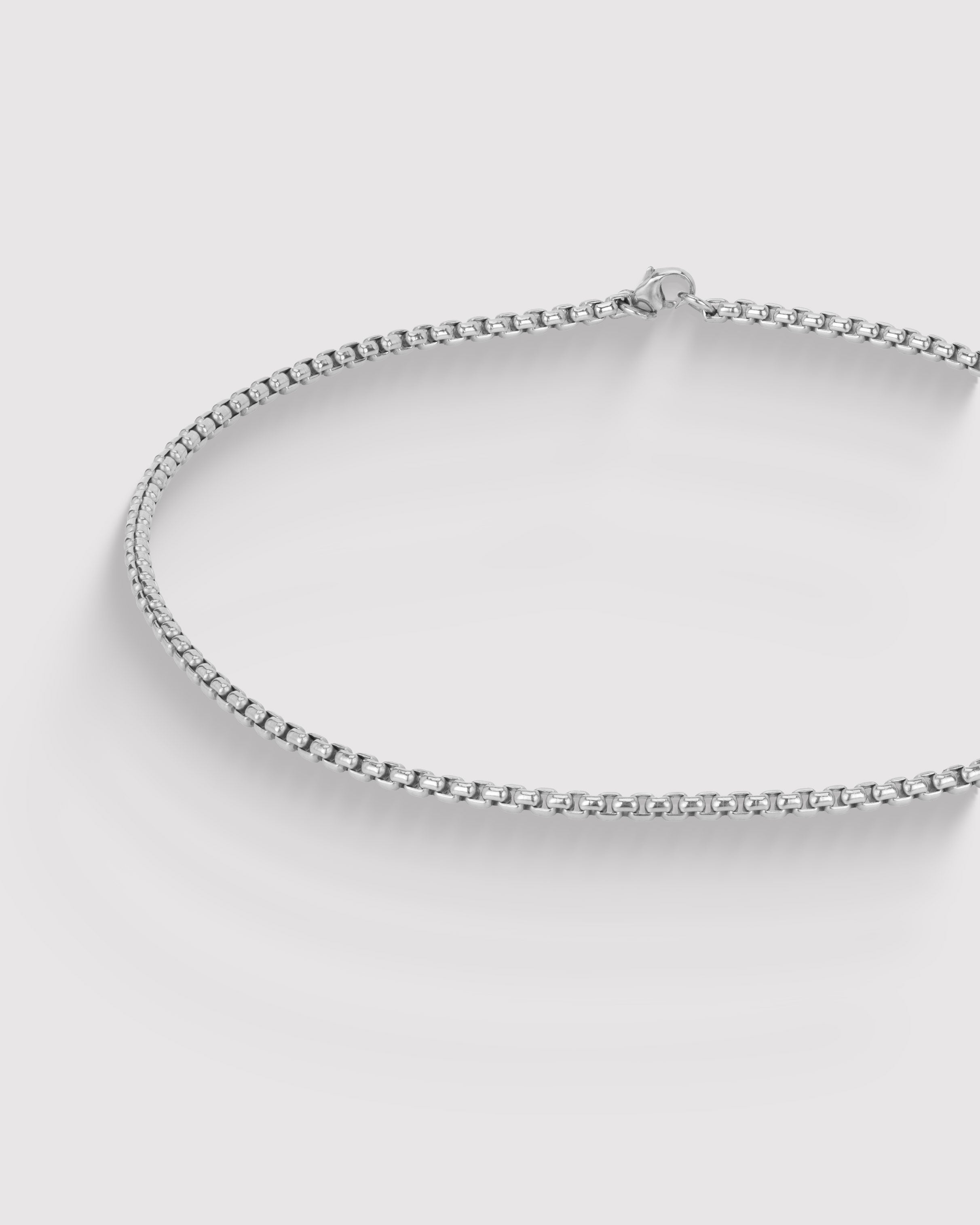 Box Chain Choker - Sterling Silver
