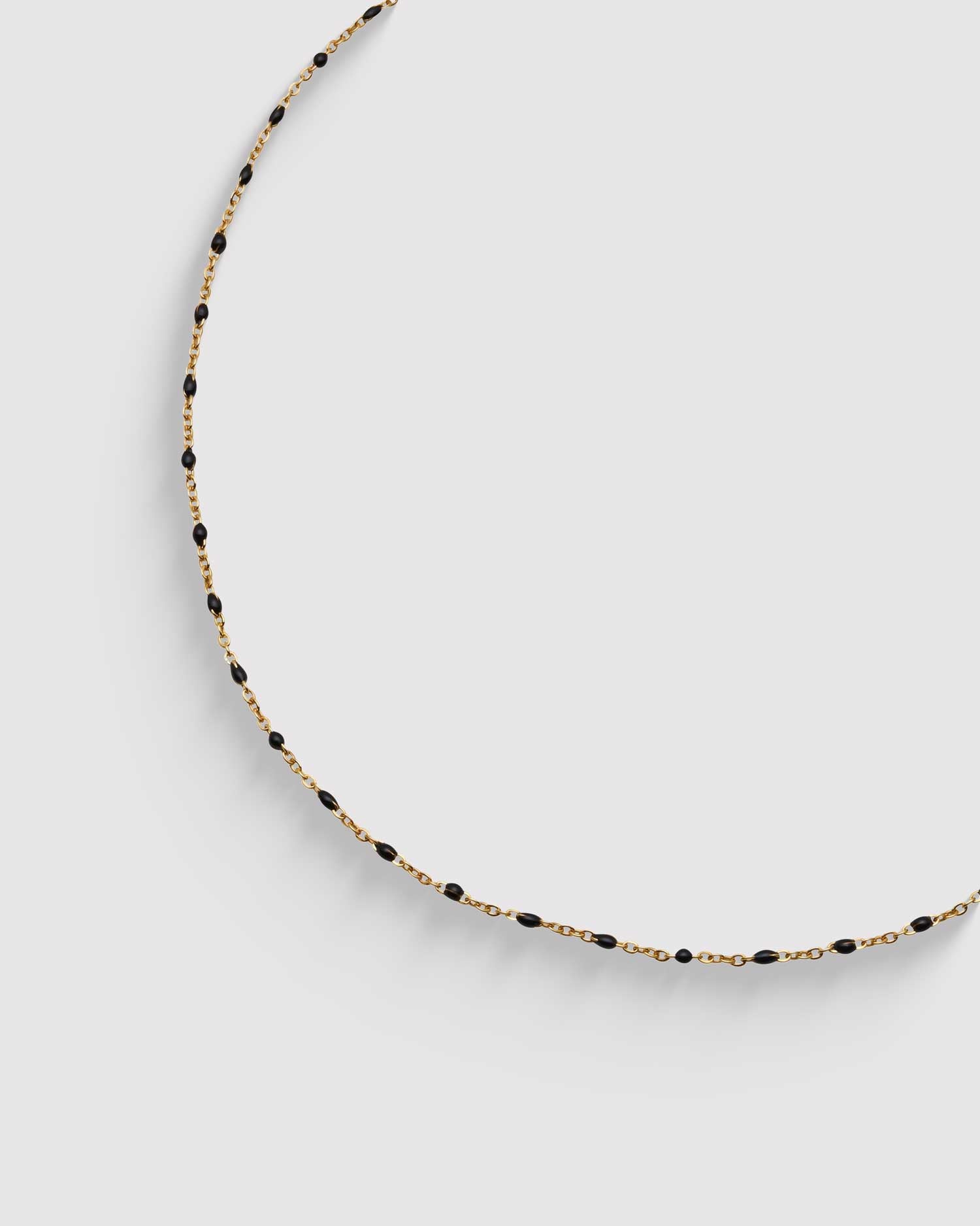 Black Enamel Choker - 14K Gold Filled
