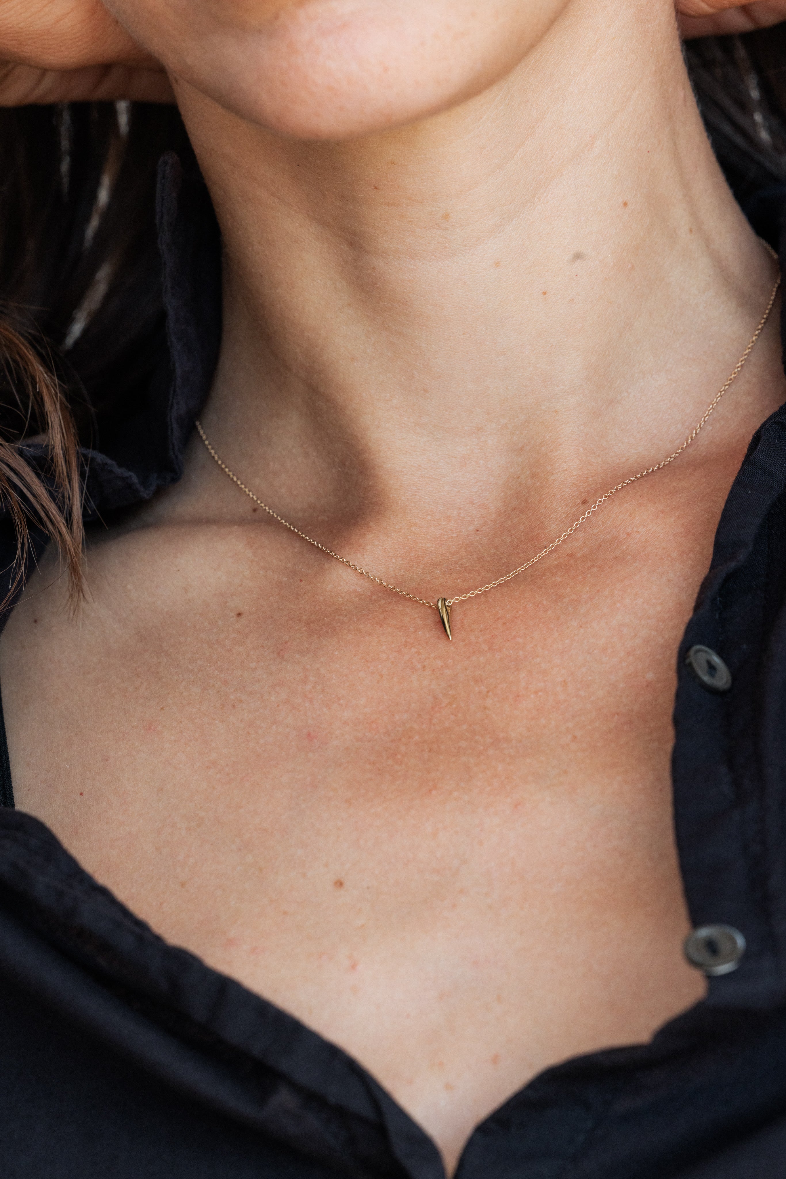 Mini Horn Necklace - Gold