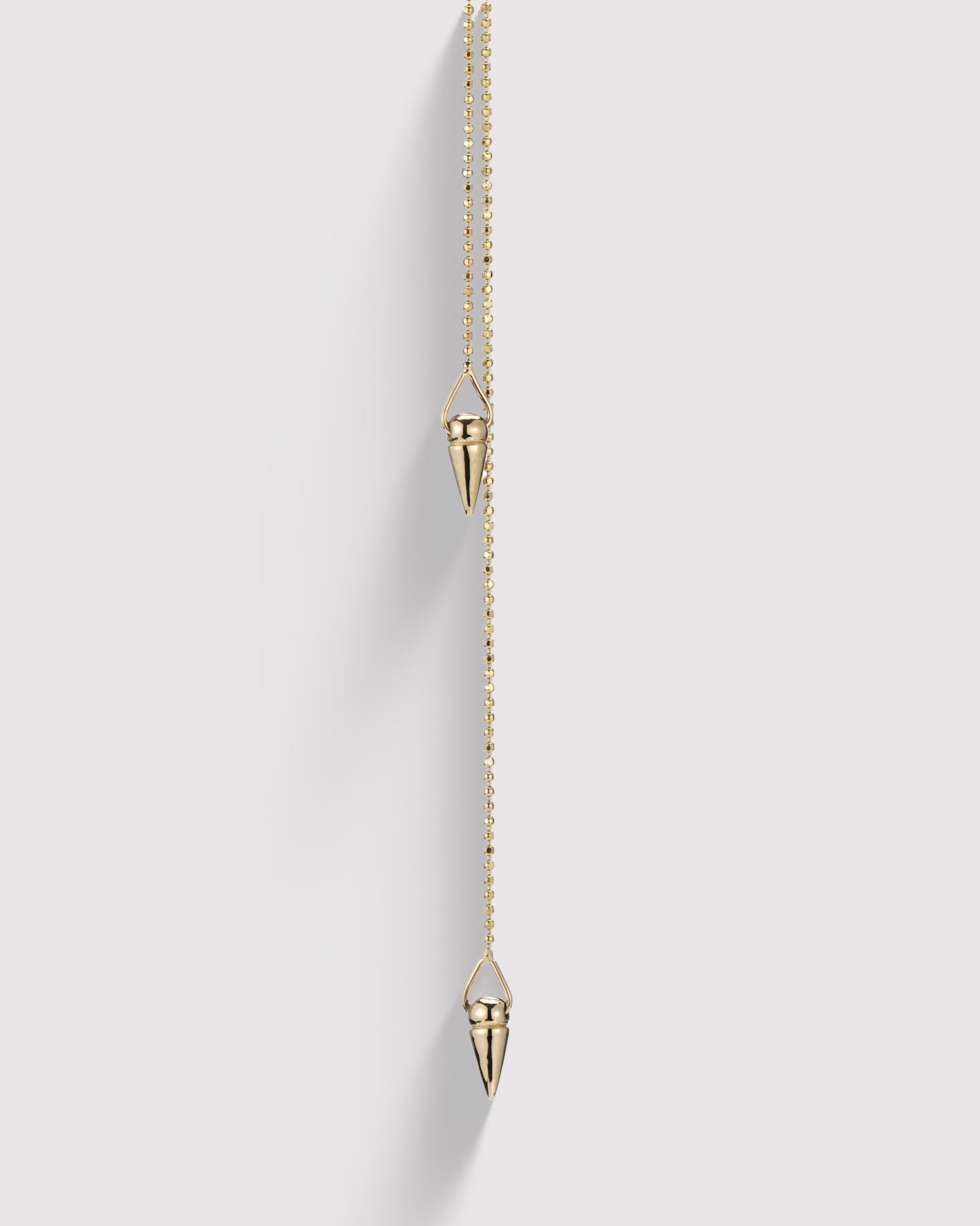 Double Drop Spike Necklace - Gold