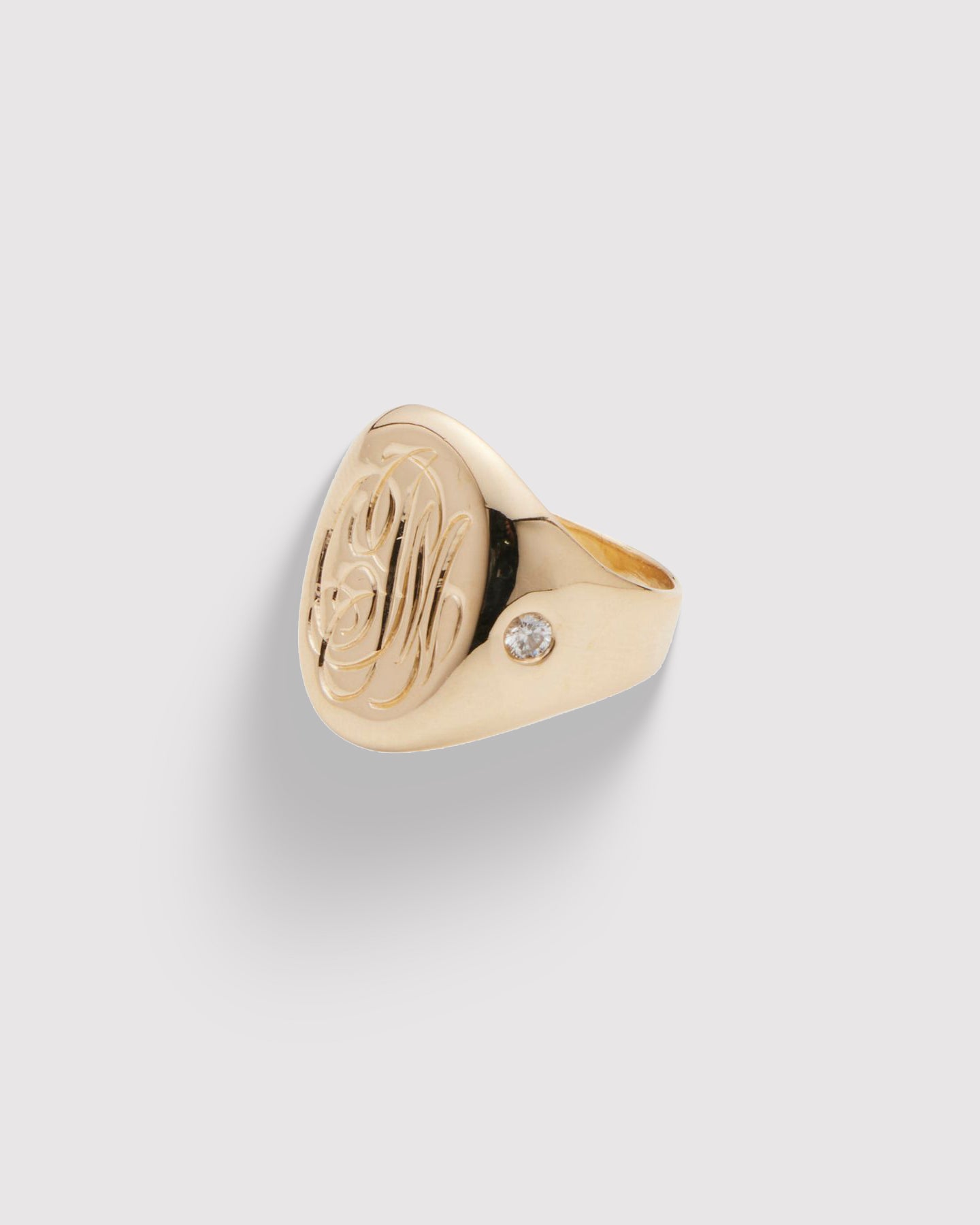 Diamond J Ring - Gold
