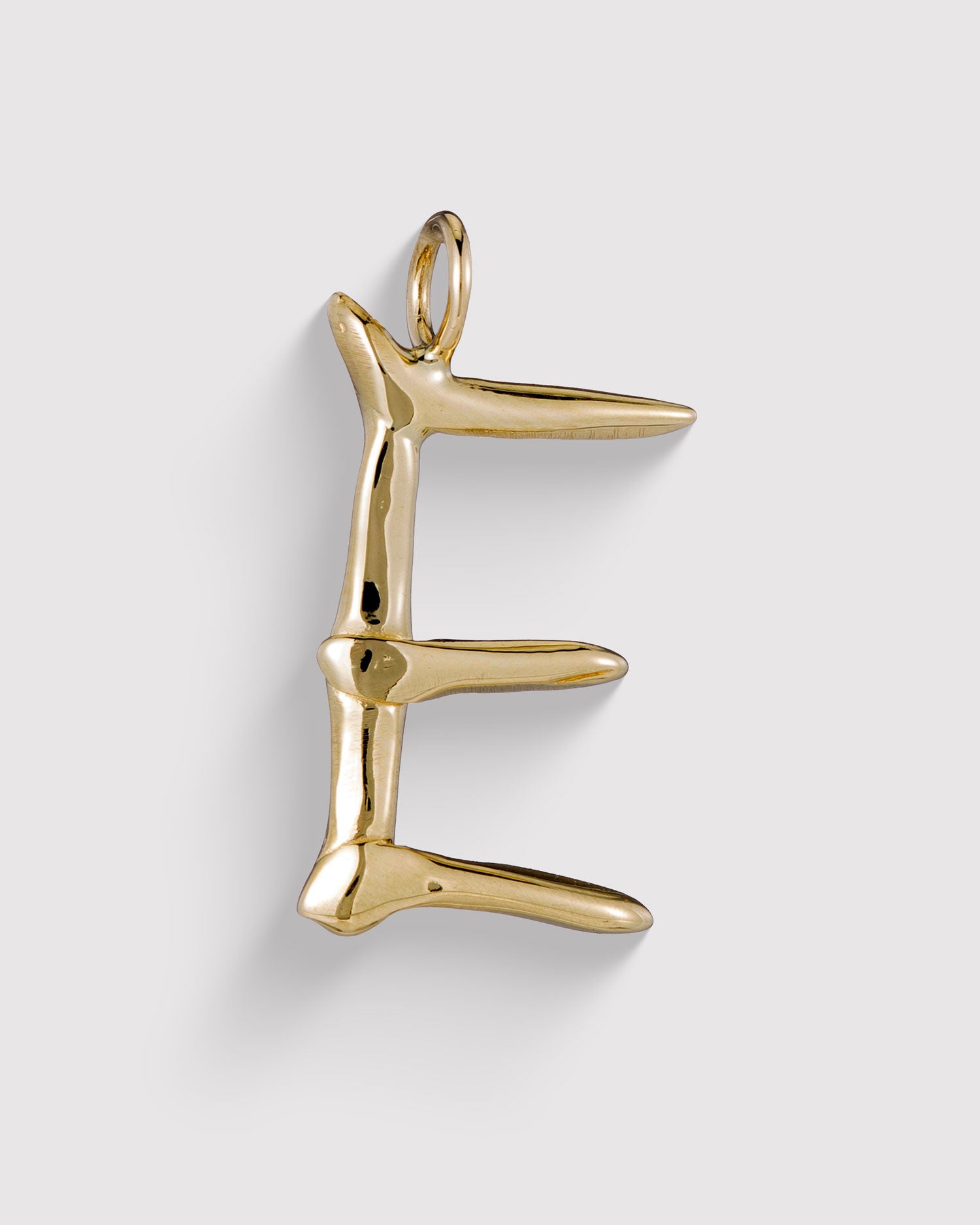 Raw Letter E - Gold