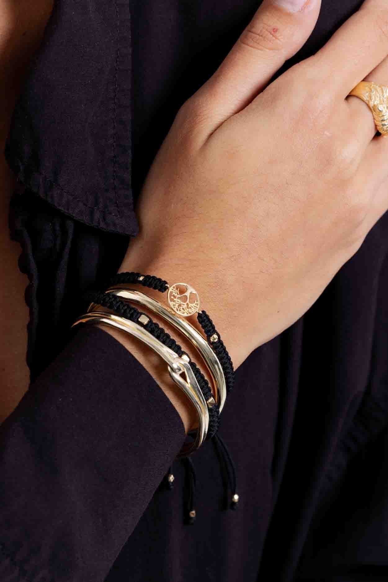 Thin Raw Love Knot Cuff - 14K Gold Plated