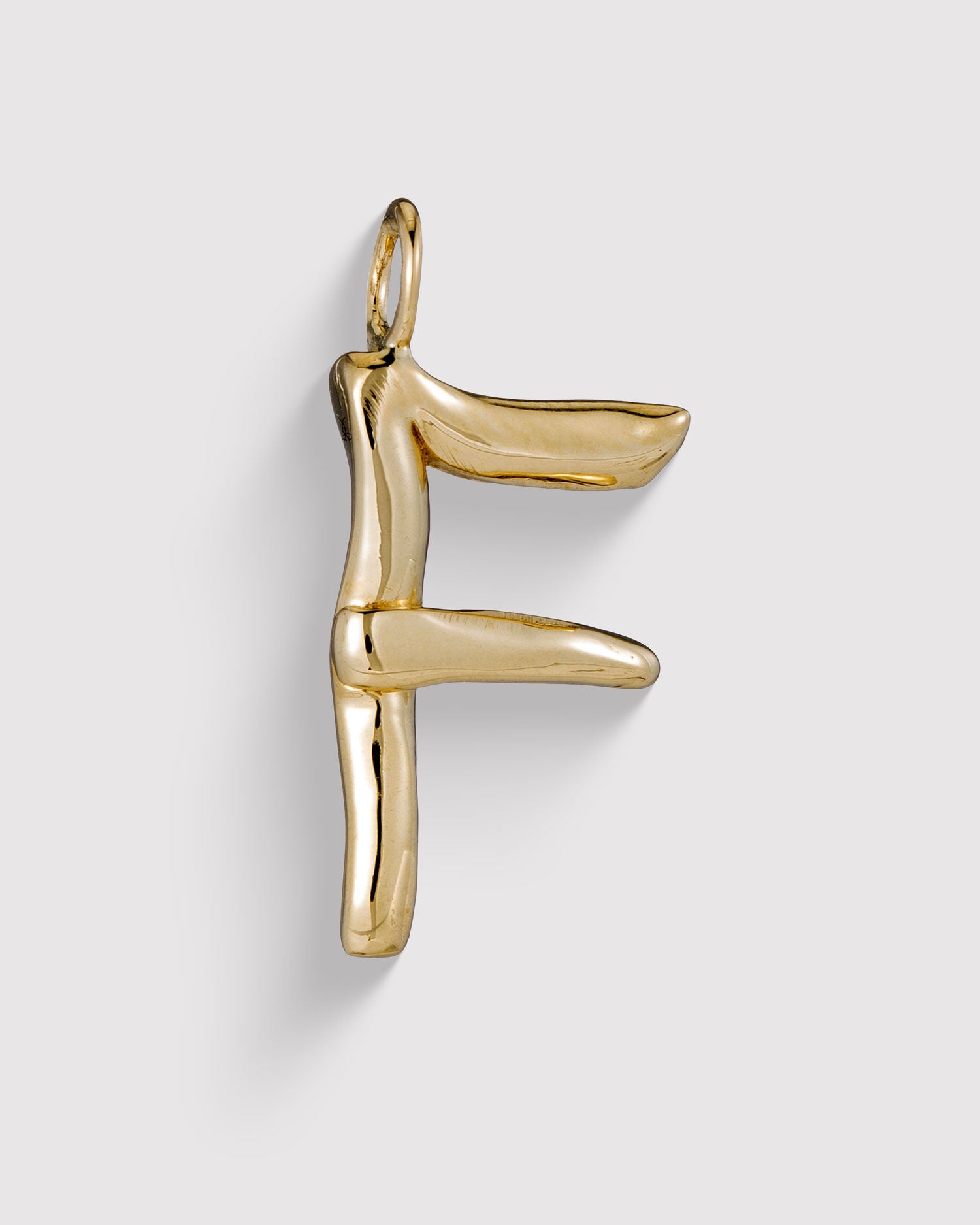 Raw Letter F - Gold