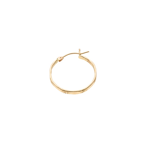 alternate image of Hammered Flat Hoop - 14K Gold Filled