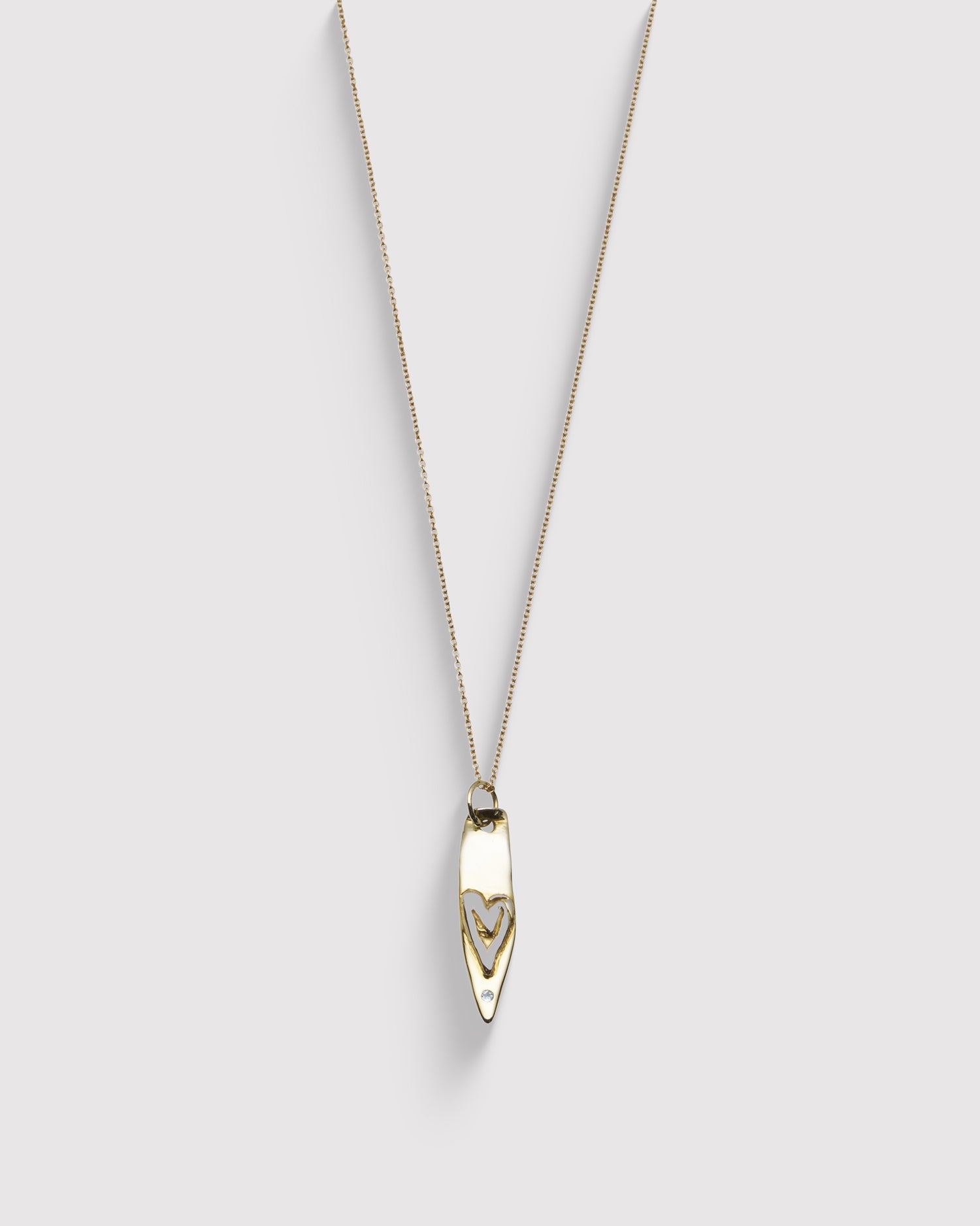 Raw Heart Tag Pendant