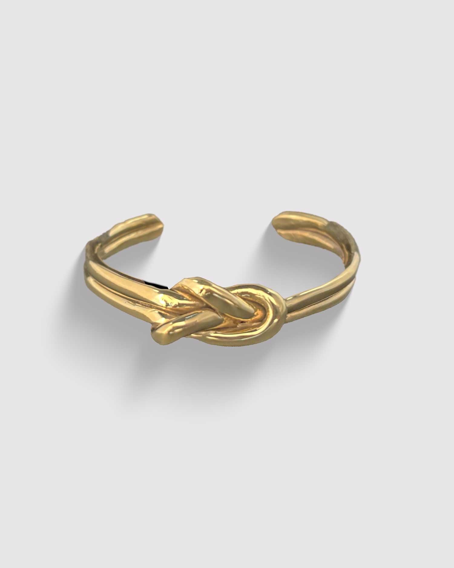 Raw Love Knot Cuff - 14K Gold Plated
