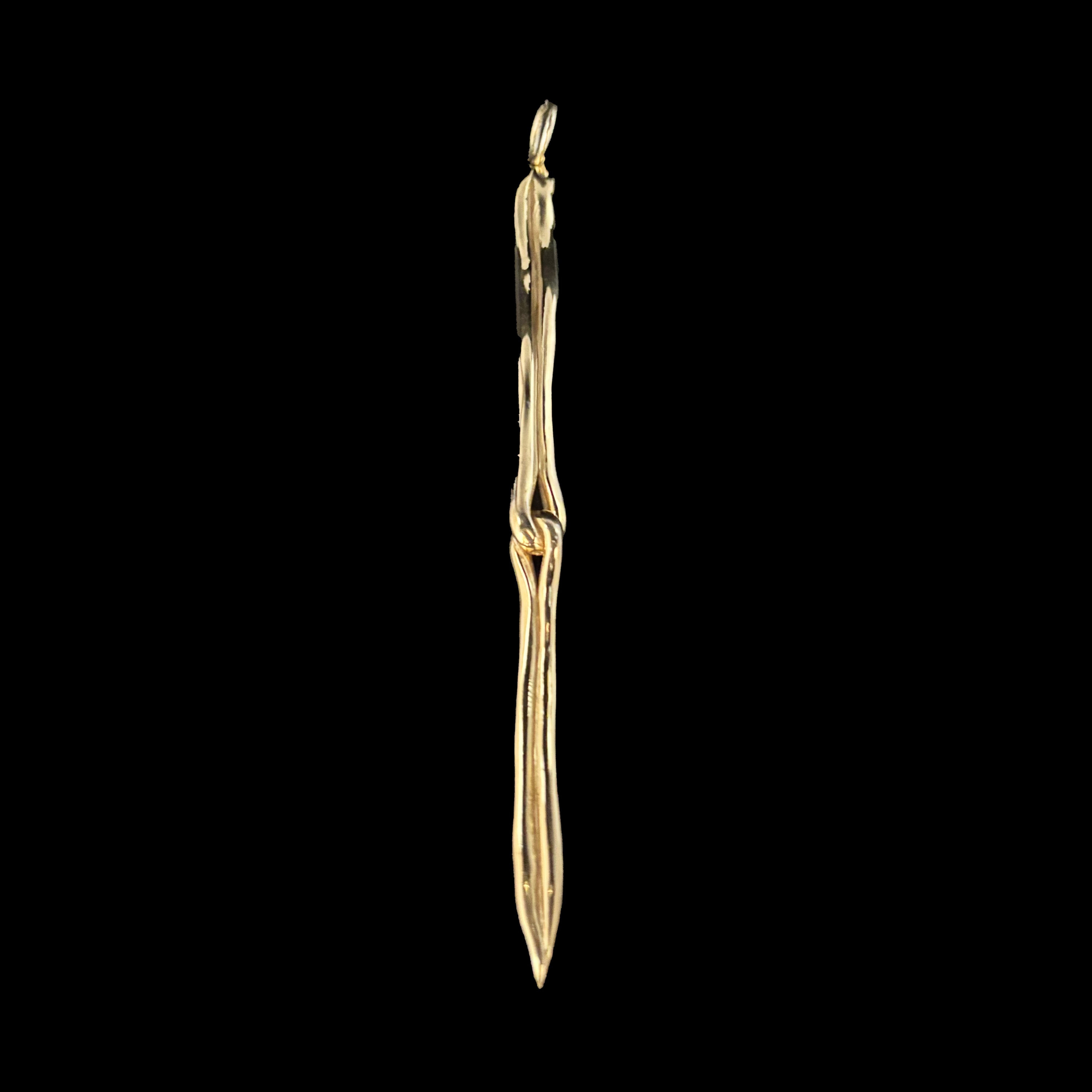 Raw Love Knot Pendant - 14K Gold Plated
