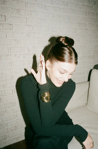 Raw Thick Cuff - 14K Gold Plated