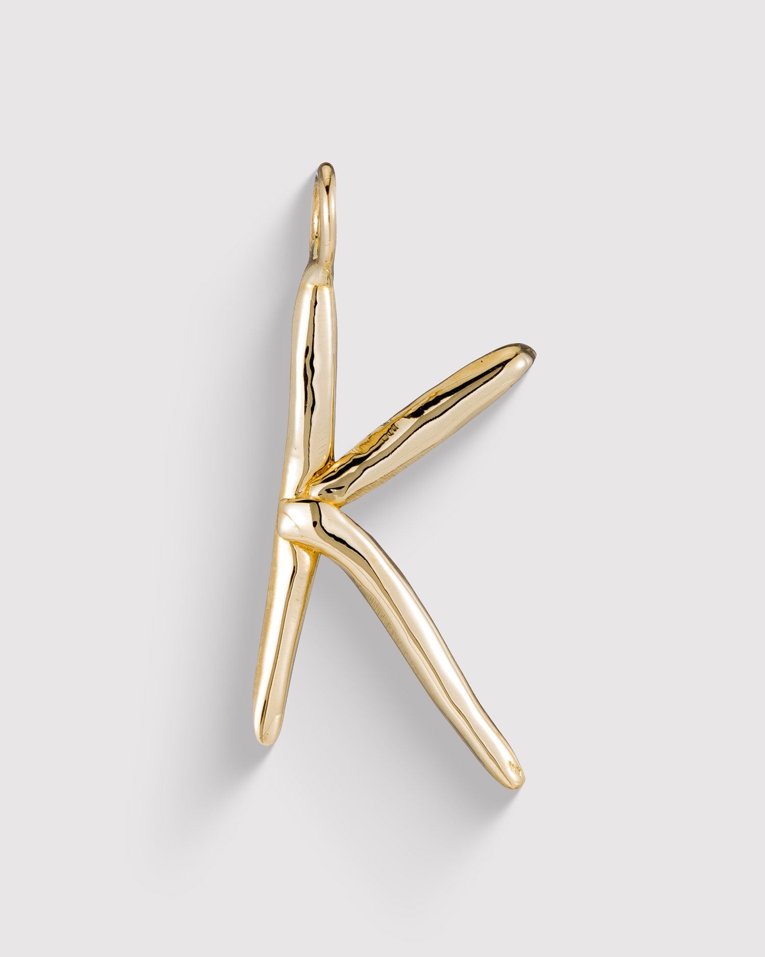 Raw Letter K - Gold