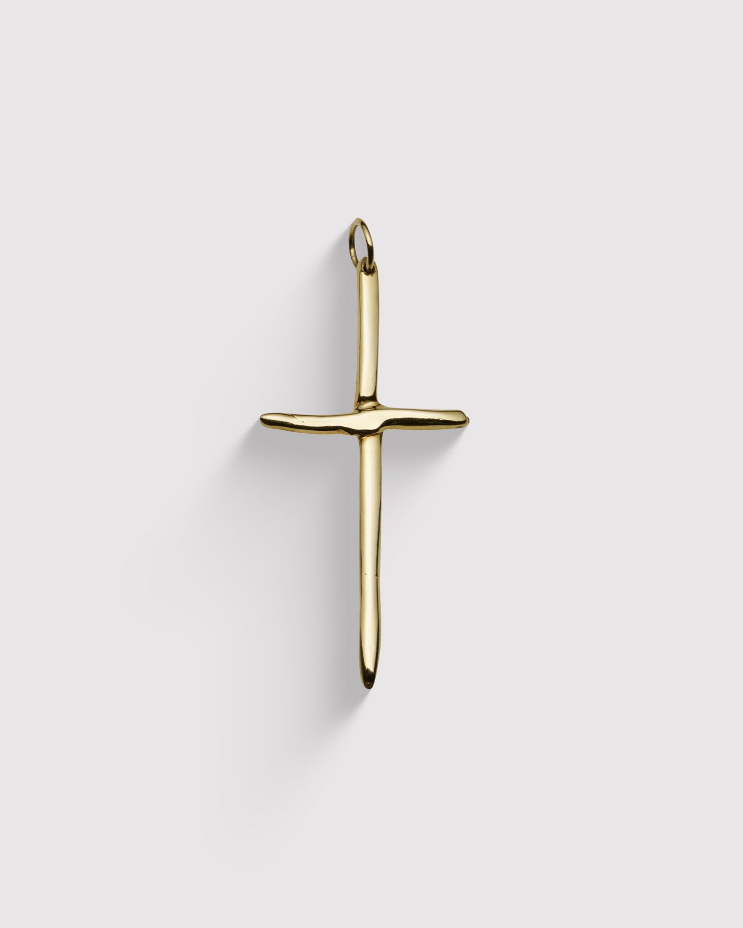Raw Long Cross Pendant