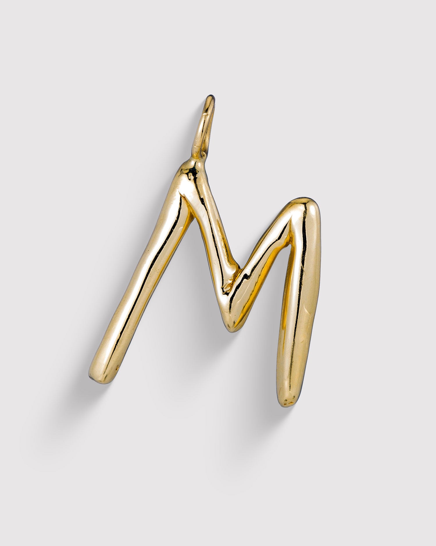 Raw Letter M - Gold