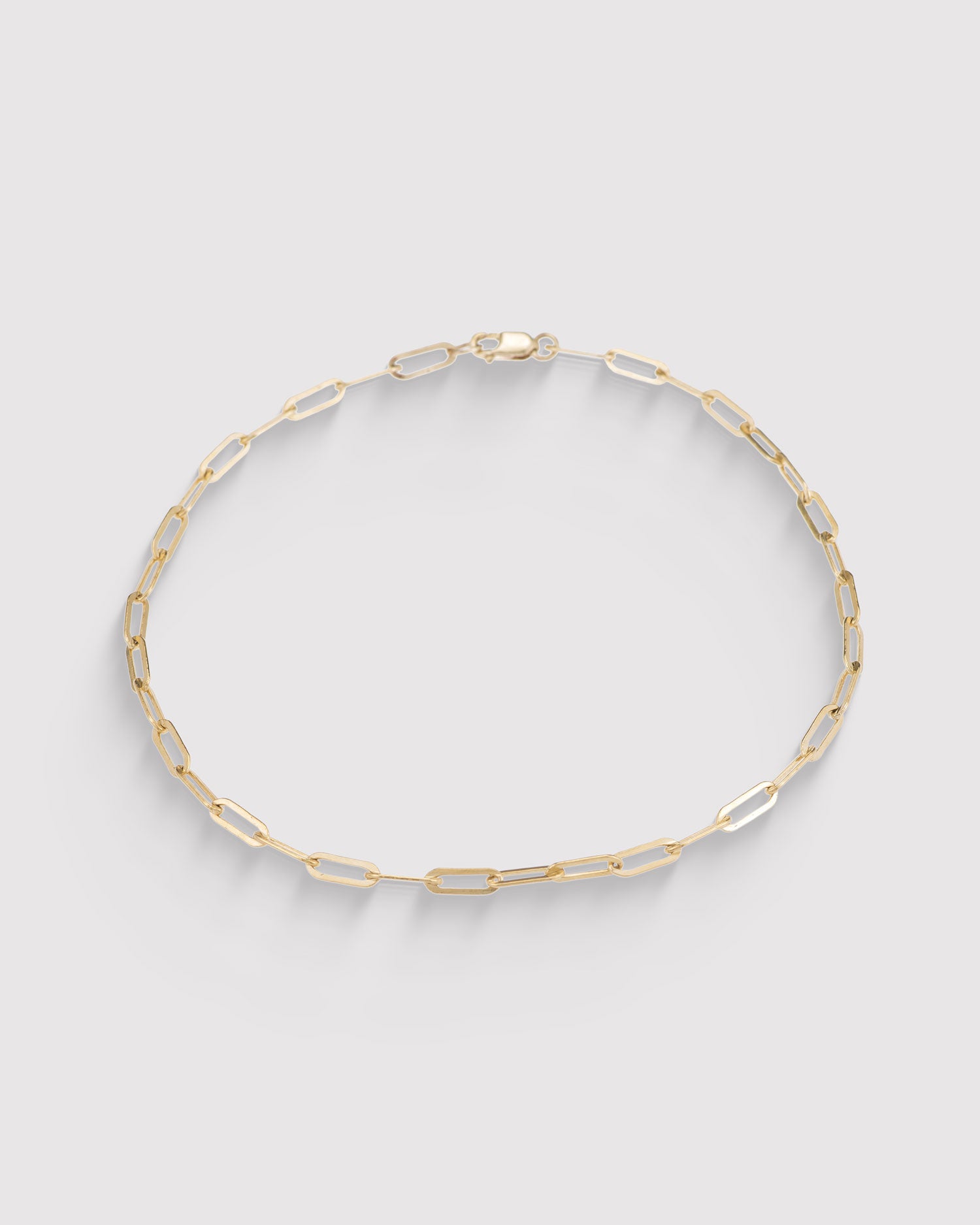 Micro Rectangle Chain Anklet - 14K Gold Filled
