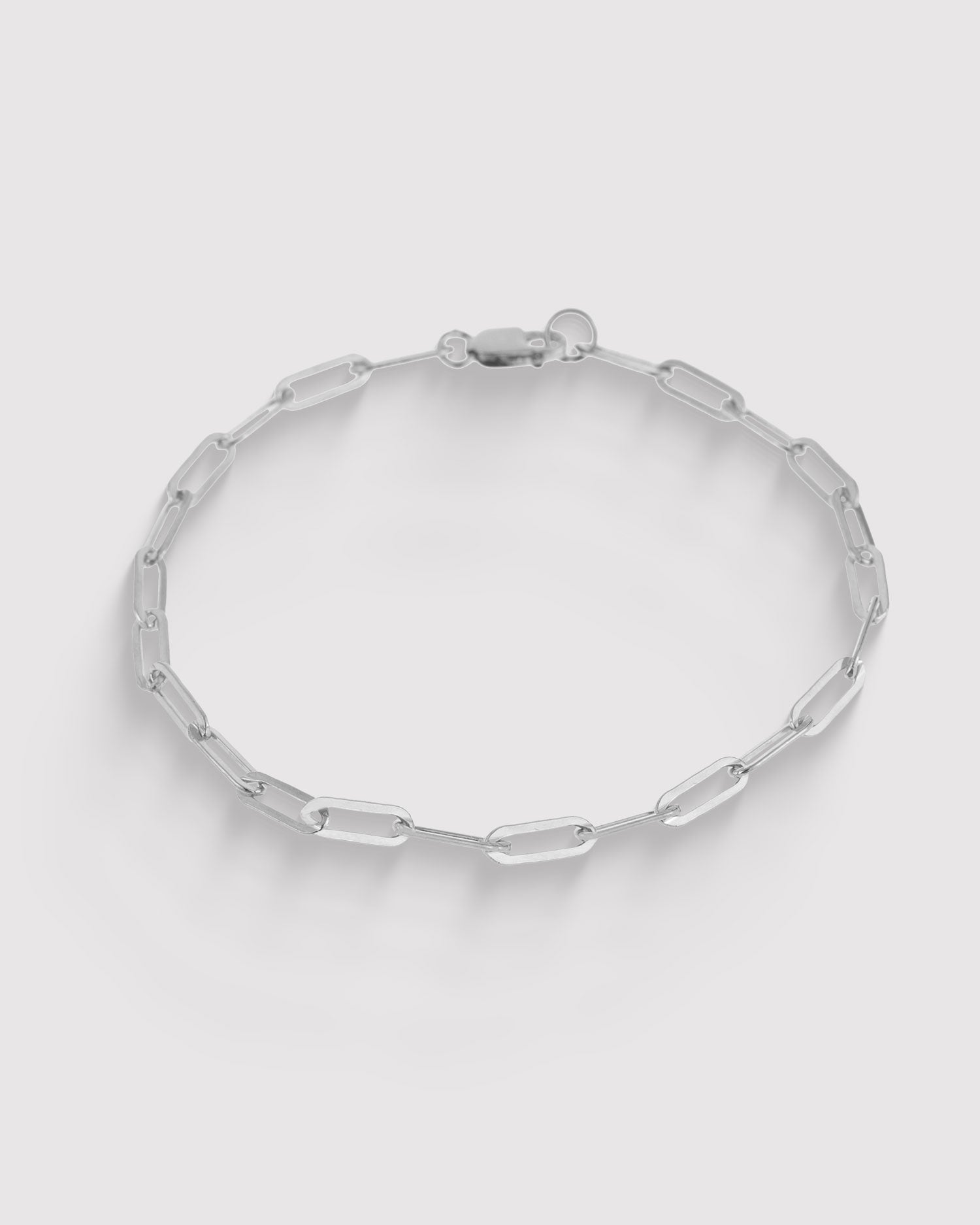 Micro Rectangle Chain Bracelet - Sterling Silver