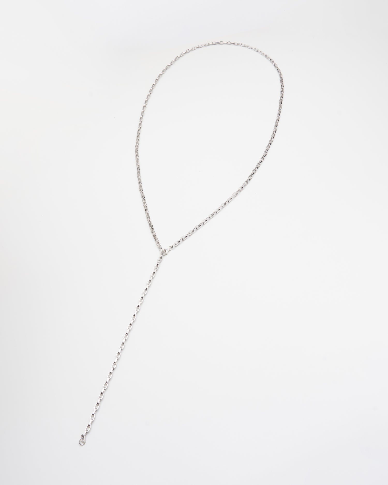 Pampa Long Necklace -Rodium Silver