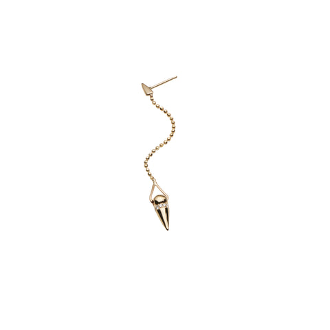 alternate image of Diamond Spike Drop Earrings - Gold