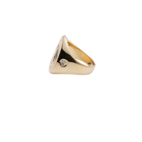alternate image of Diamond J Ring - Gold