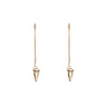 Diamond Spike Drop Earrings - Gold