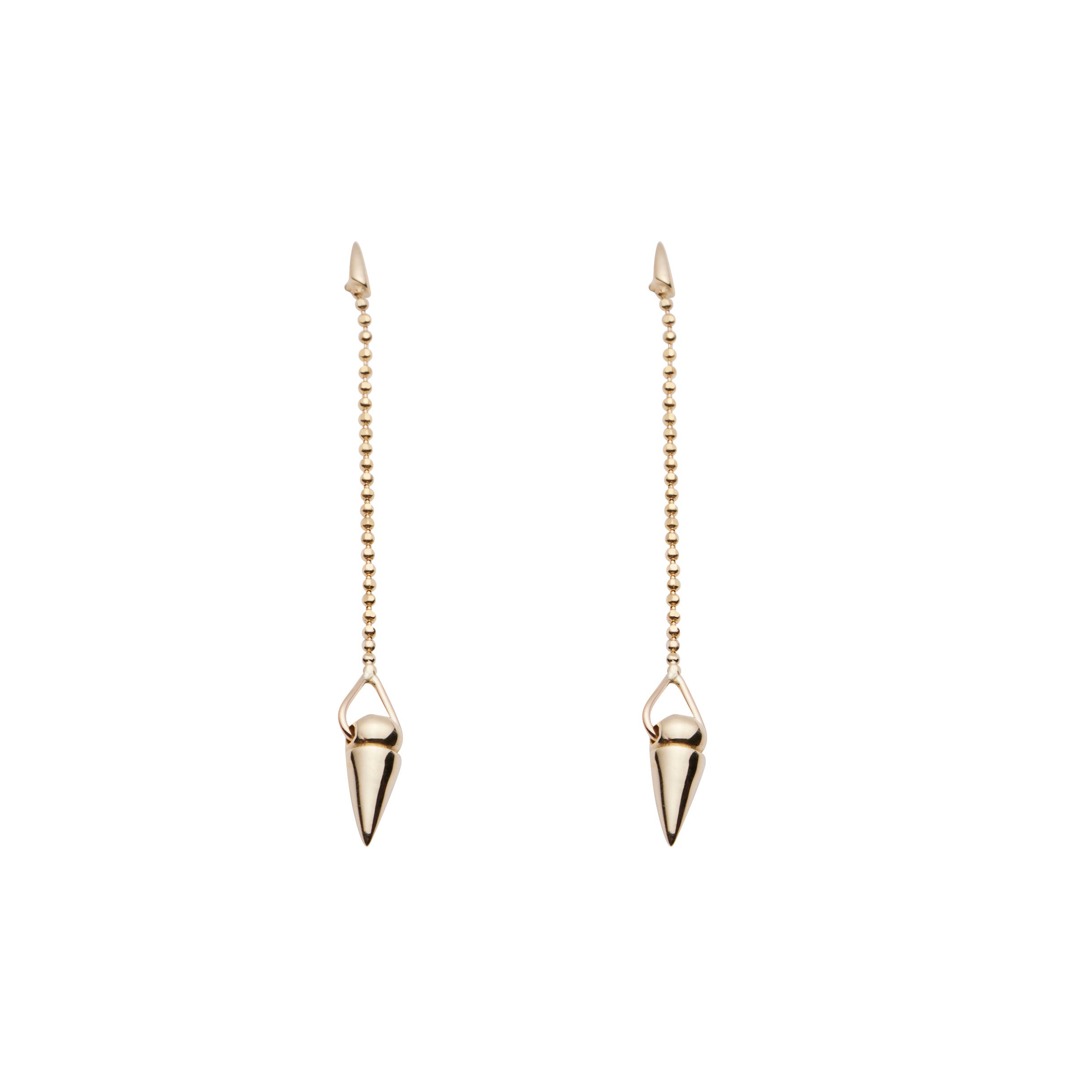 Spike Drop Earrings - Gold