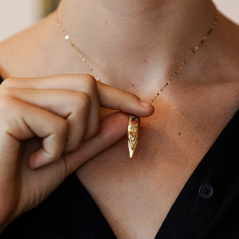 alternate image of Raw Heart Tag - Gold