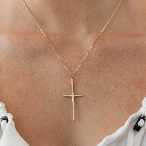 alternate image of Raw Long Cross - Gold