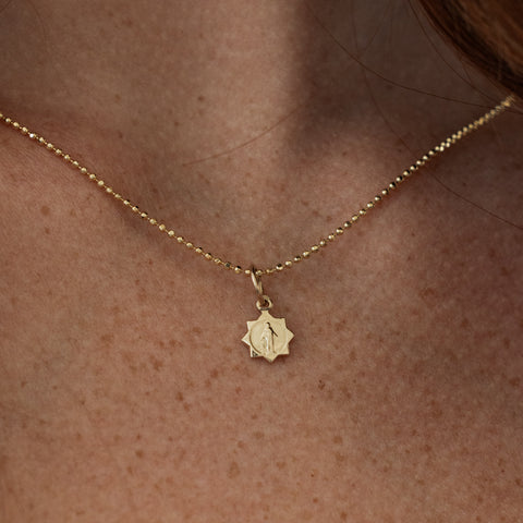 alternate image of The Virgin of Miracles Star Pendant - Gold