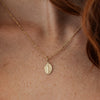 The Virgin of Miracles Oval Pendant - Gold