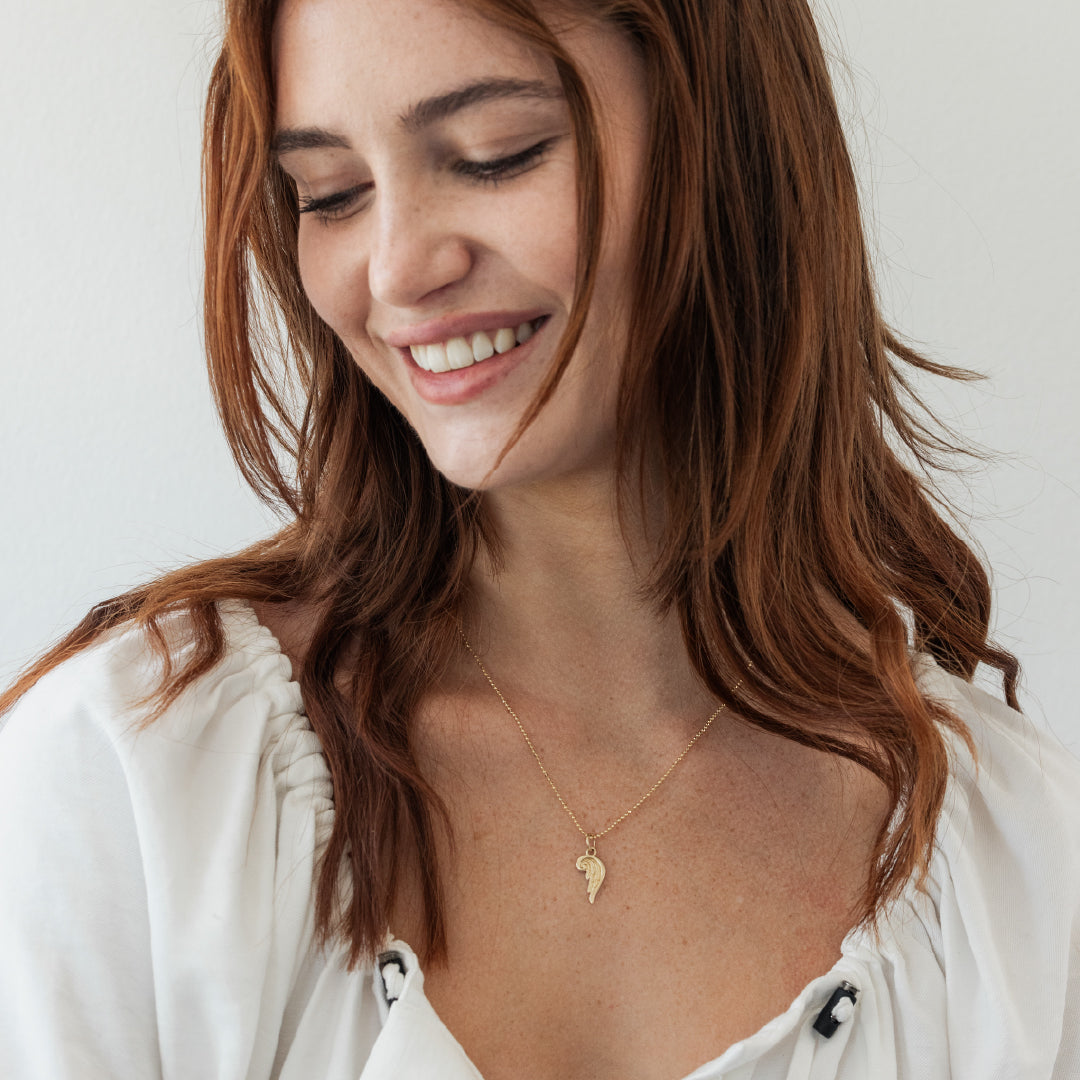 Angel Wing Pendant - Gold