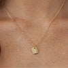 Raw Rectangle Pendant - Gold