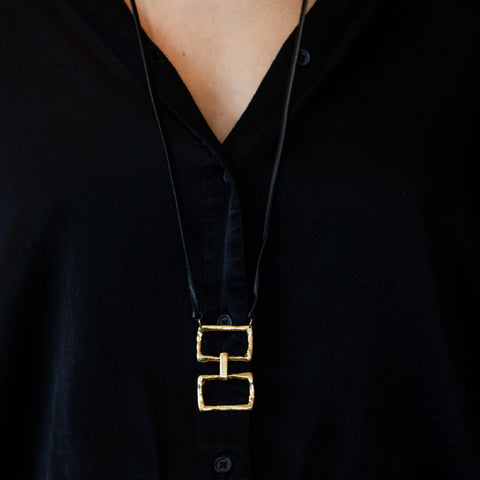 alternate image of Raw Ancient Double Rectangle - Gold