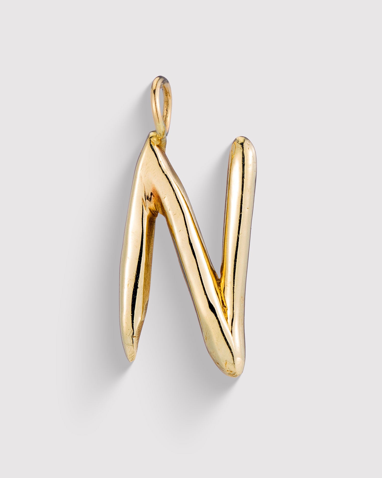 Raw Letter N - Gold