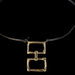 Raw Ancient Double Rectangle - 14K Gold Plated