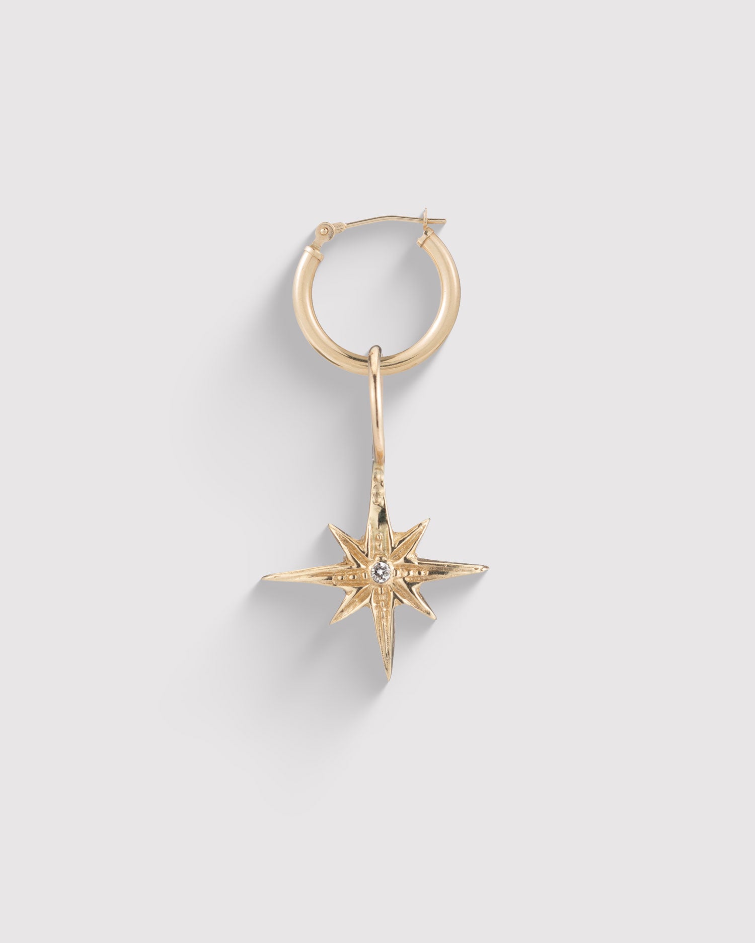 North Star Pendant Earring - Gold