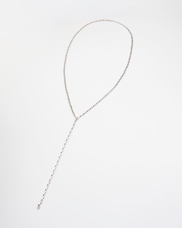Pampa Long Necklace -Rodium Silver