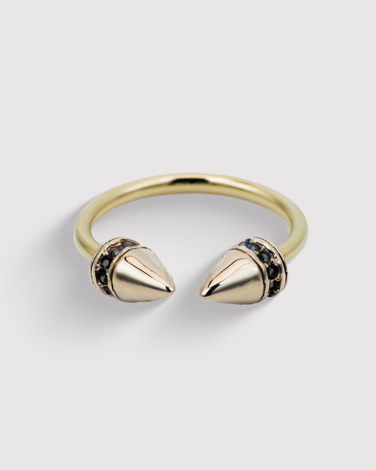 Power Ring With Diamond Pavé - Gold