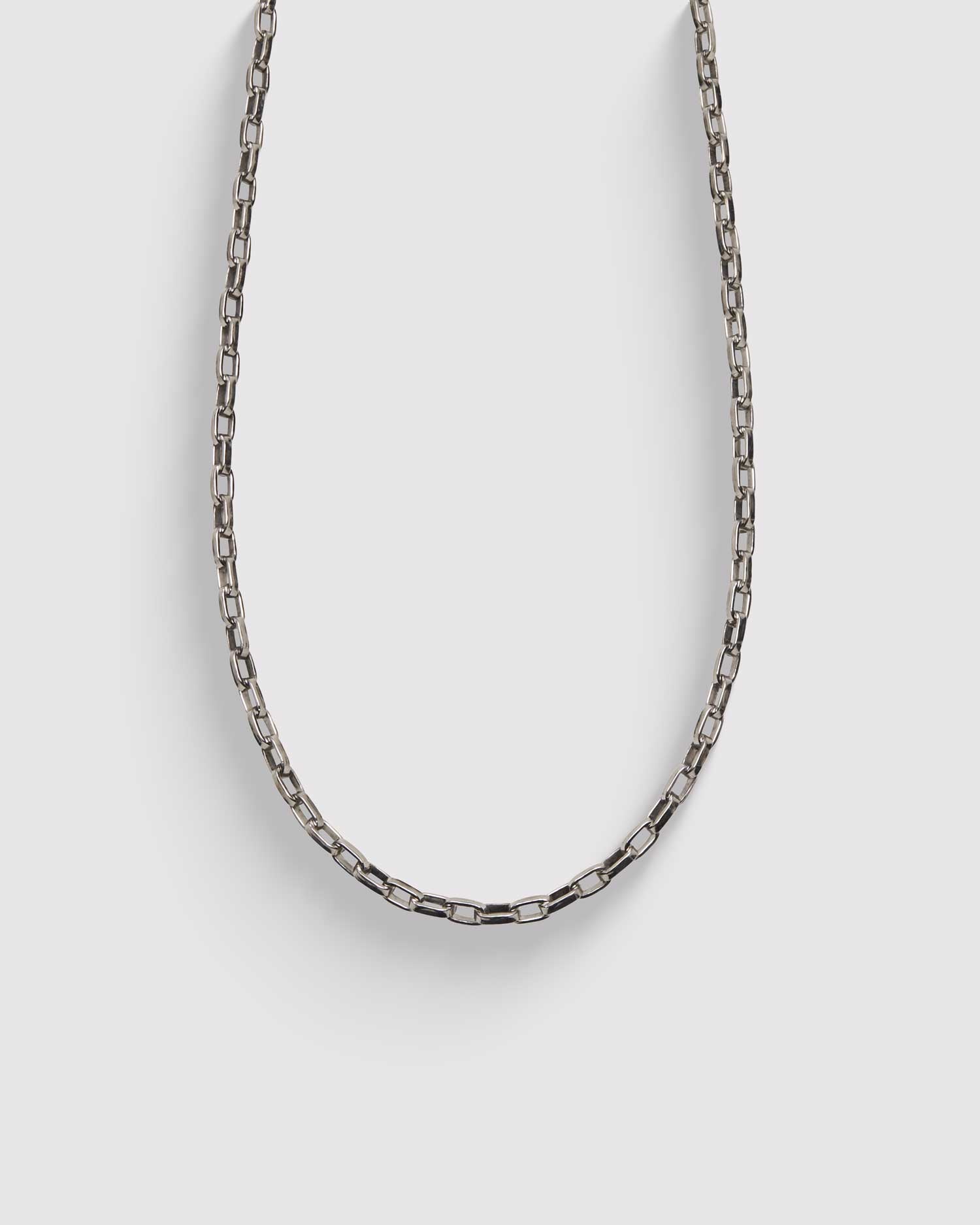Pampa Long Necklace -Rodium Silver