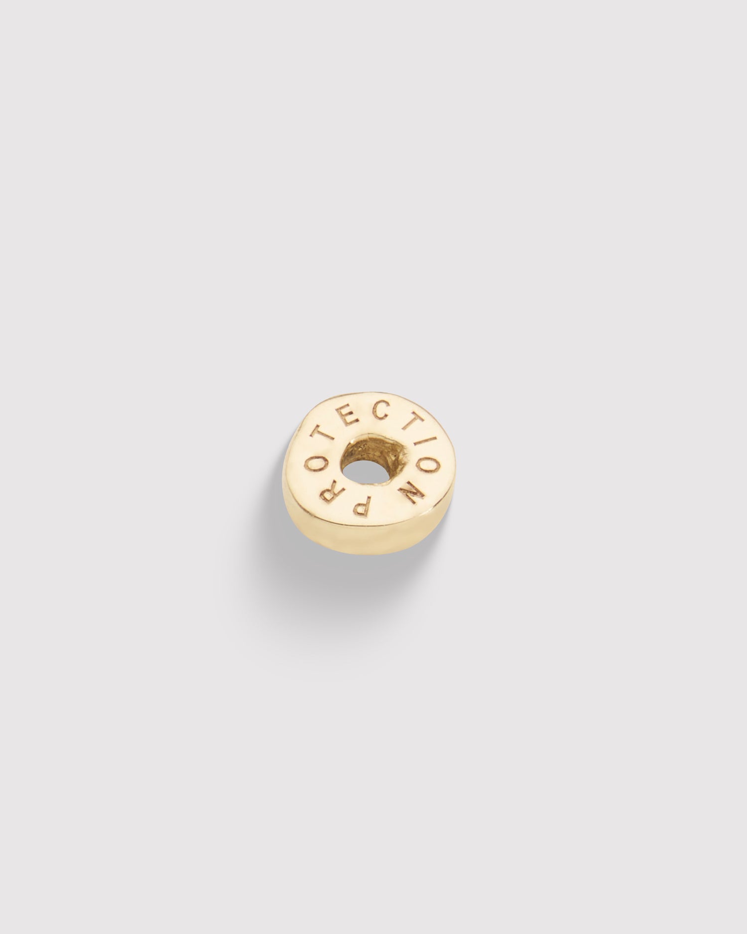 Raw Round Pendant - Gold