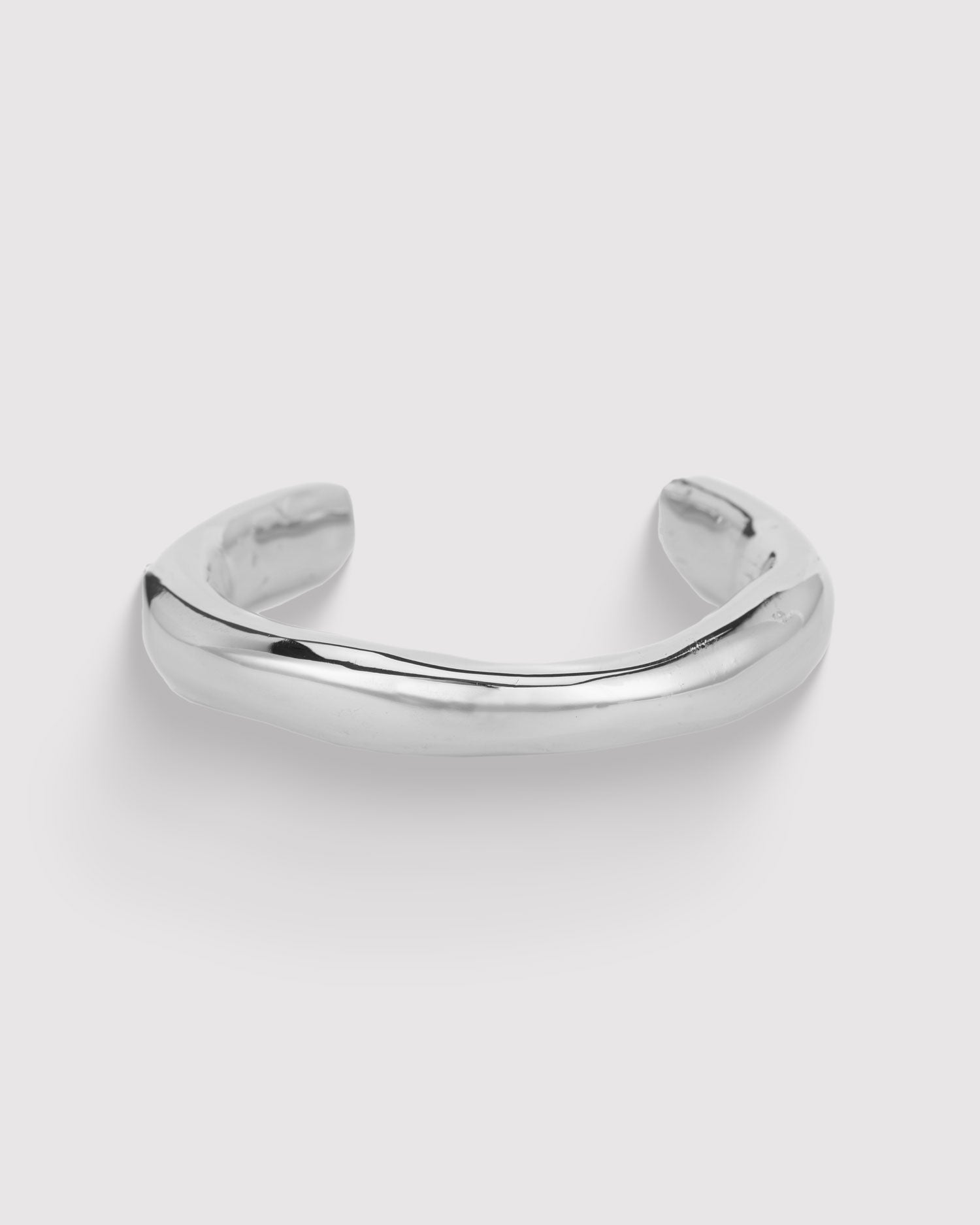 Raw Thick Cuff - Sterling Silver