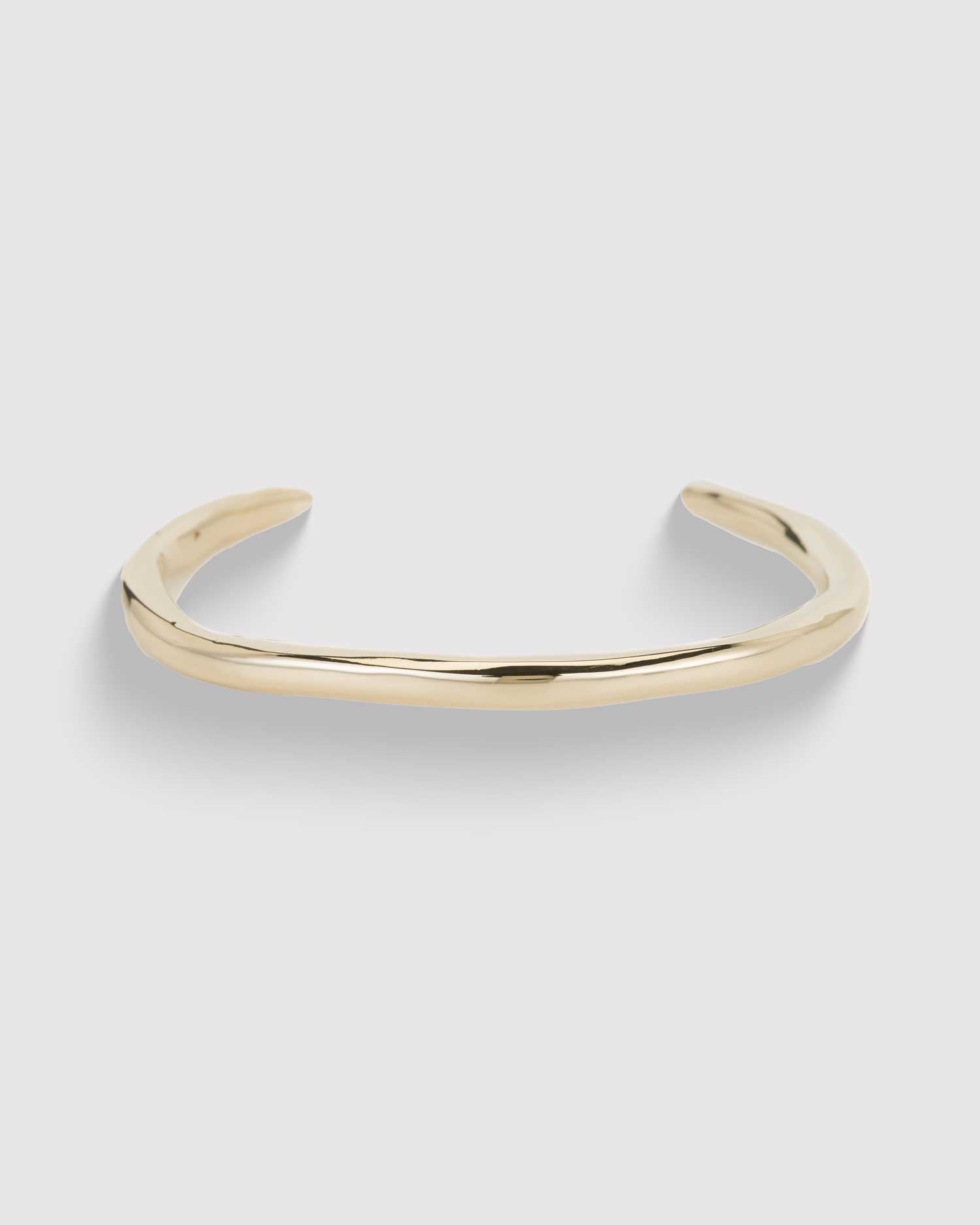 Raw Thin Cuff - 14K Gold Plated