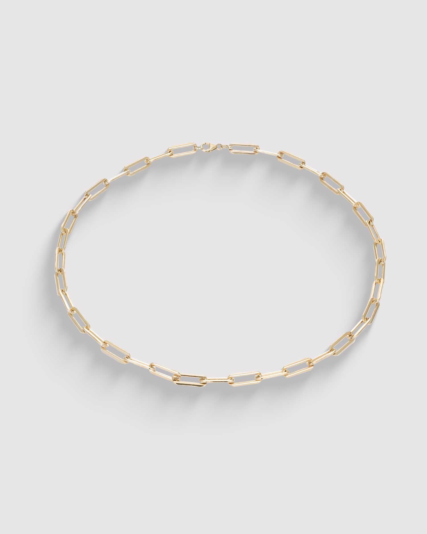Rectangle Link Chain Choker - 14K Gold Filled