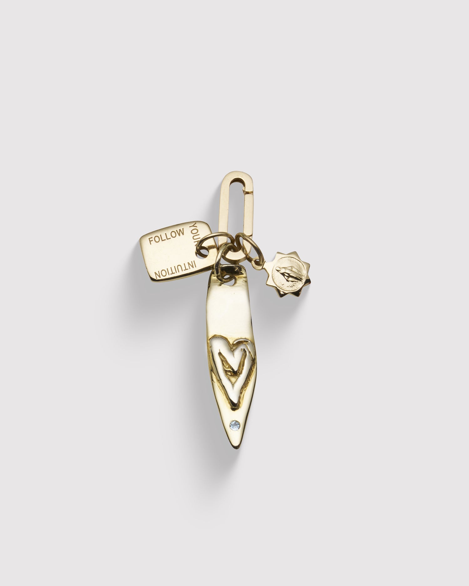 Raw Heart Tag Pendant