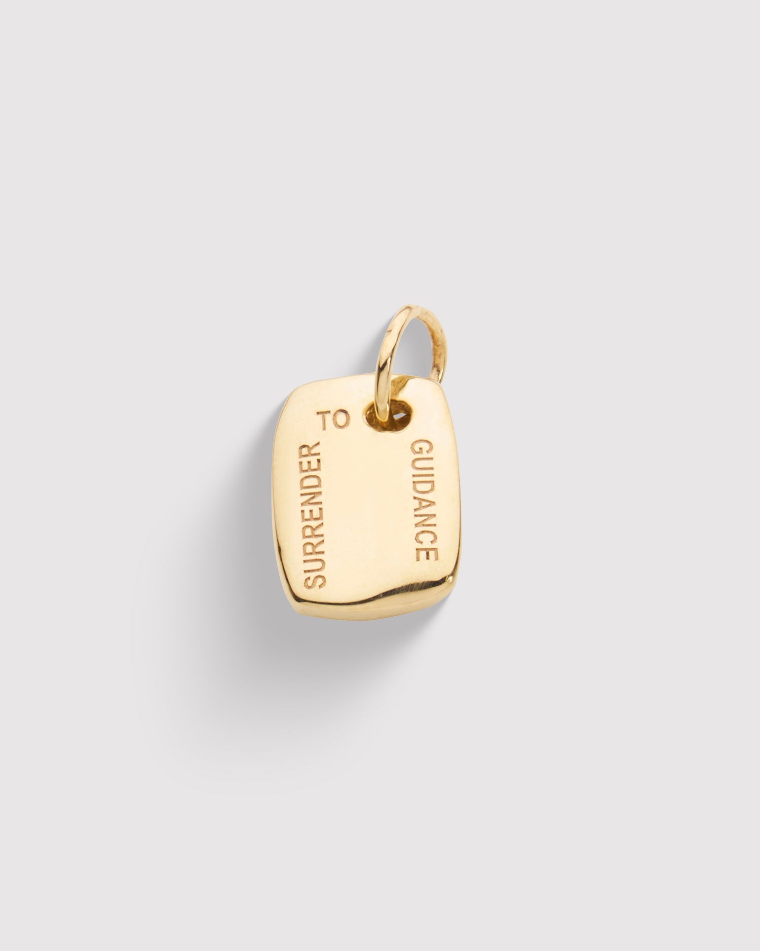 Raw Rectangle Pendant - Gold
