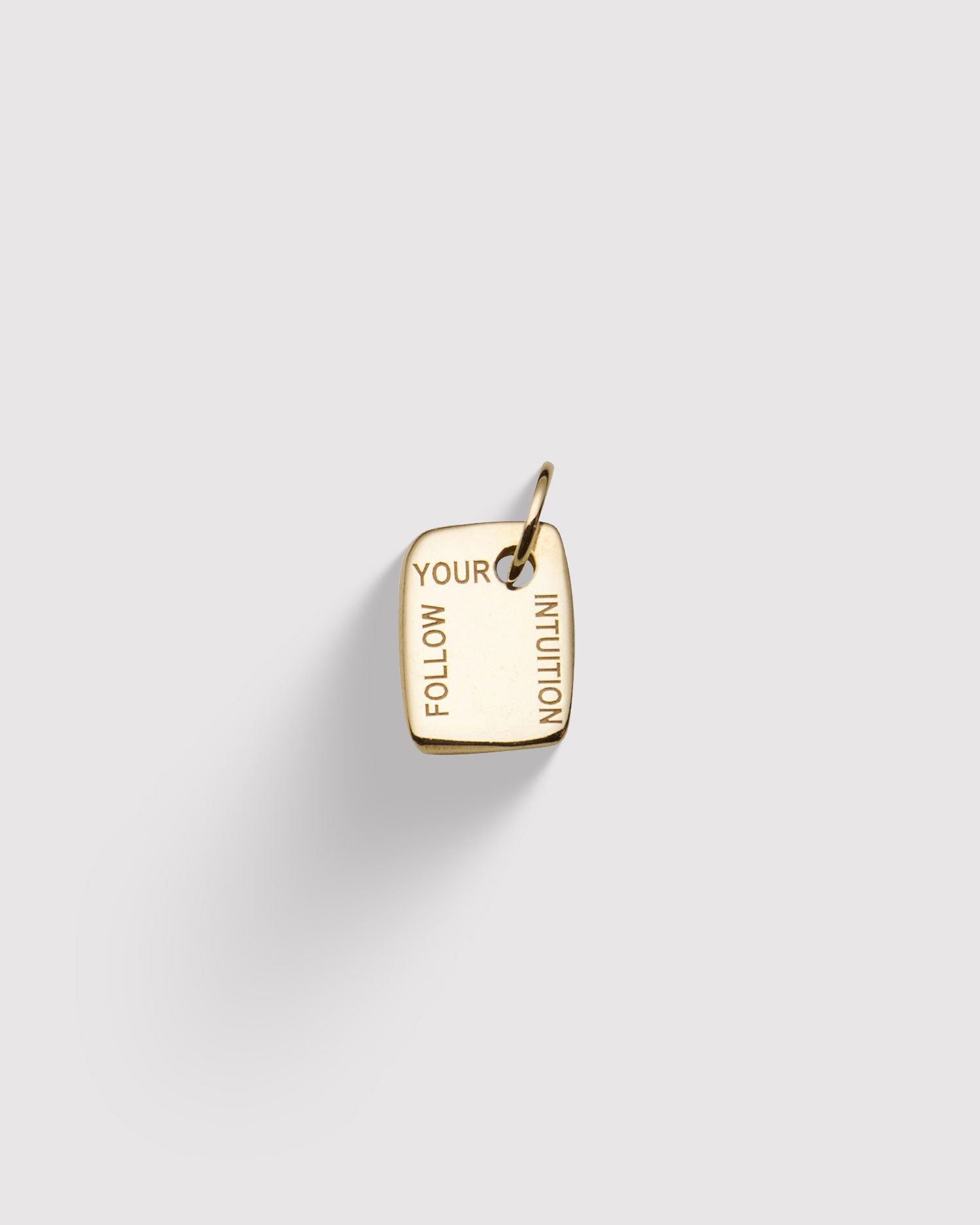 Raw Rectangle Pendant - Gold