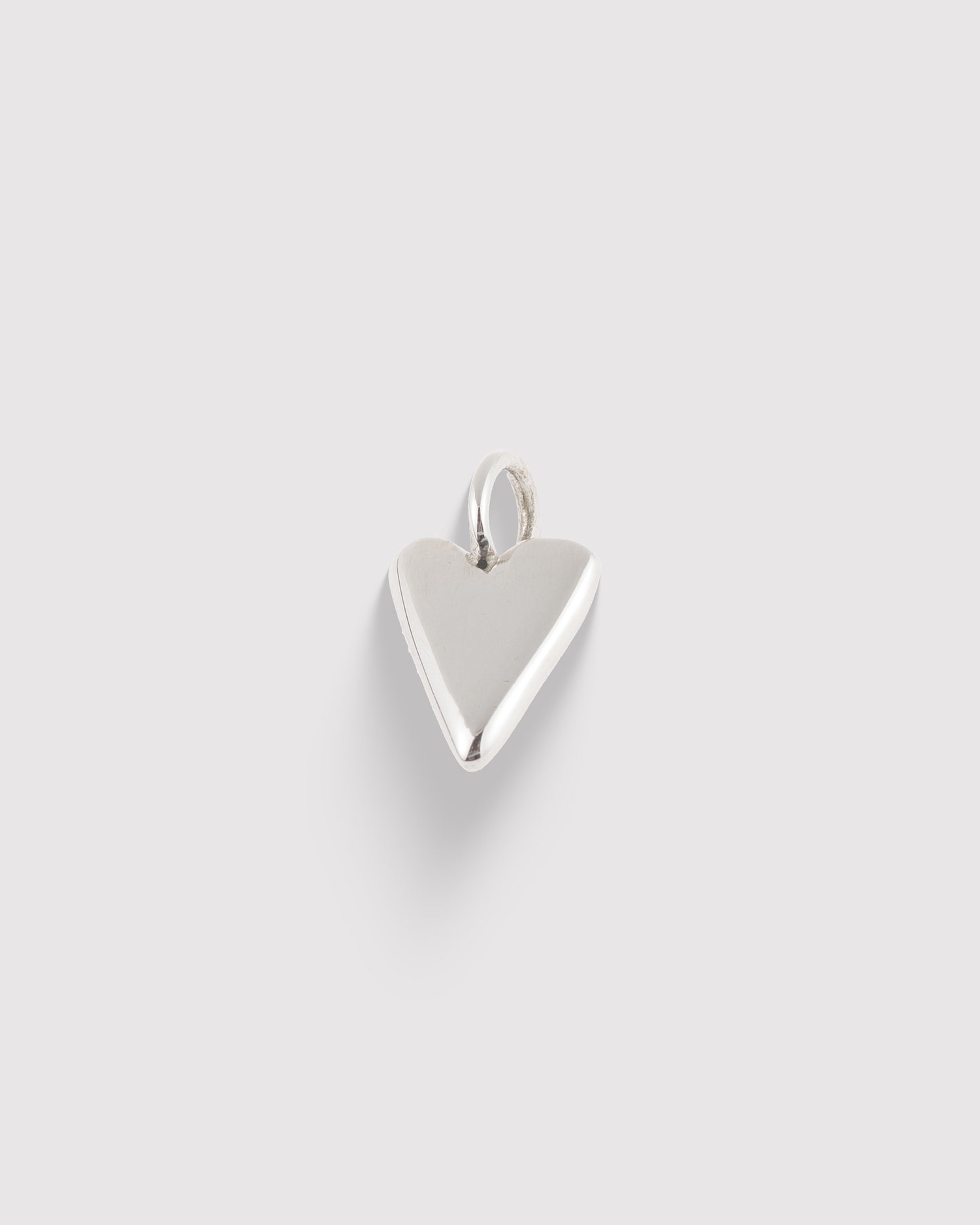 Raw Small Heart Pendant - Sterling Silver