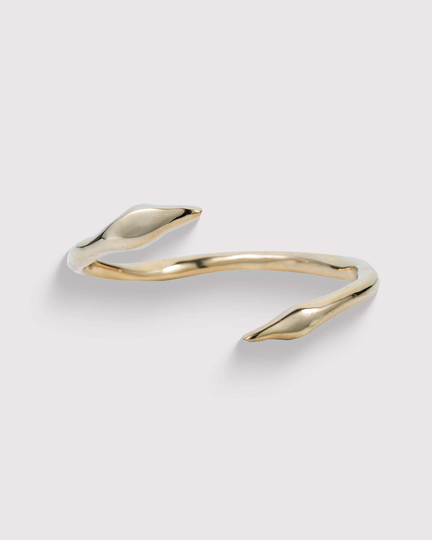 Raw Snake Cuff - 14K Gold Plated