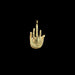Raw Hand Pendant - Gold