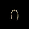 Raw Horseshoe Pendant - Gold