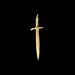 Raw Sword Pendant - 14K Gold Plated