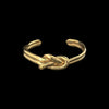 Raw Love Knot Cuff - 14K Gold Plated