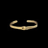 Raw Thin Love Knot Cuff - 14K Gold Plated